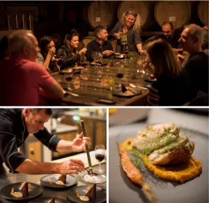 A table of ten - with winemaker Sue Bell.