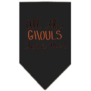 All The Ghouls Screen Print Bandana Black Small