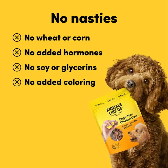 Animals Like Us Cage-Free Chicken Liver Freeze Dried Dog Treats