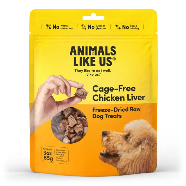 Animals Like Us Cage-Free Chicken Liver Freeze Dried Dog Treats