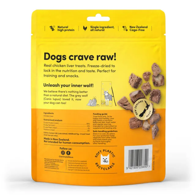 Animals Like Us Cage-Free Chicken Liver Freeze Dried Dog Treats