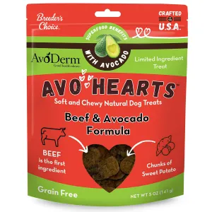 Avoderm AvoHearts Beef & Avocado Dog Treats 5oz