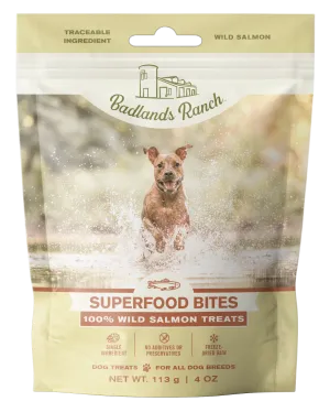 Badlands Ranch Superfood Bites 100% Wild Salmon Treats 4oz