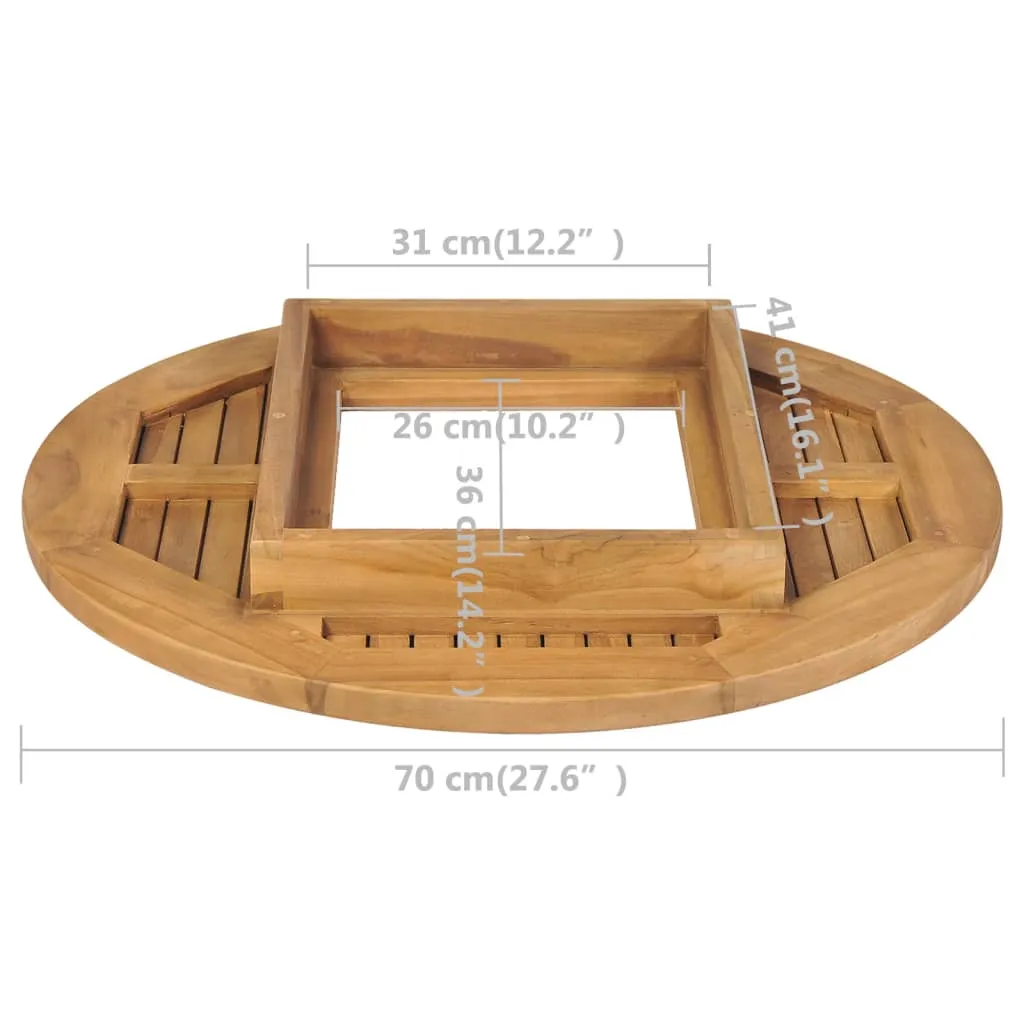 Beer Crate Tabletop Teak 70 cm