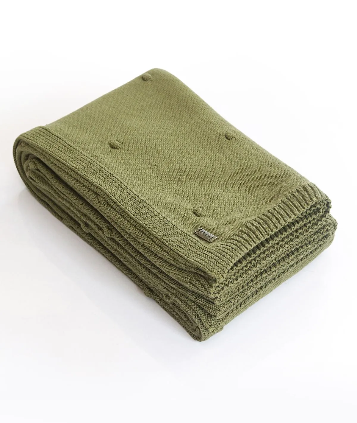 Bubble - Dried Herb Pure Cotton Knitted All Season Ac Throw Blanket