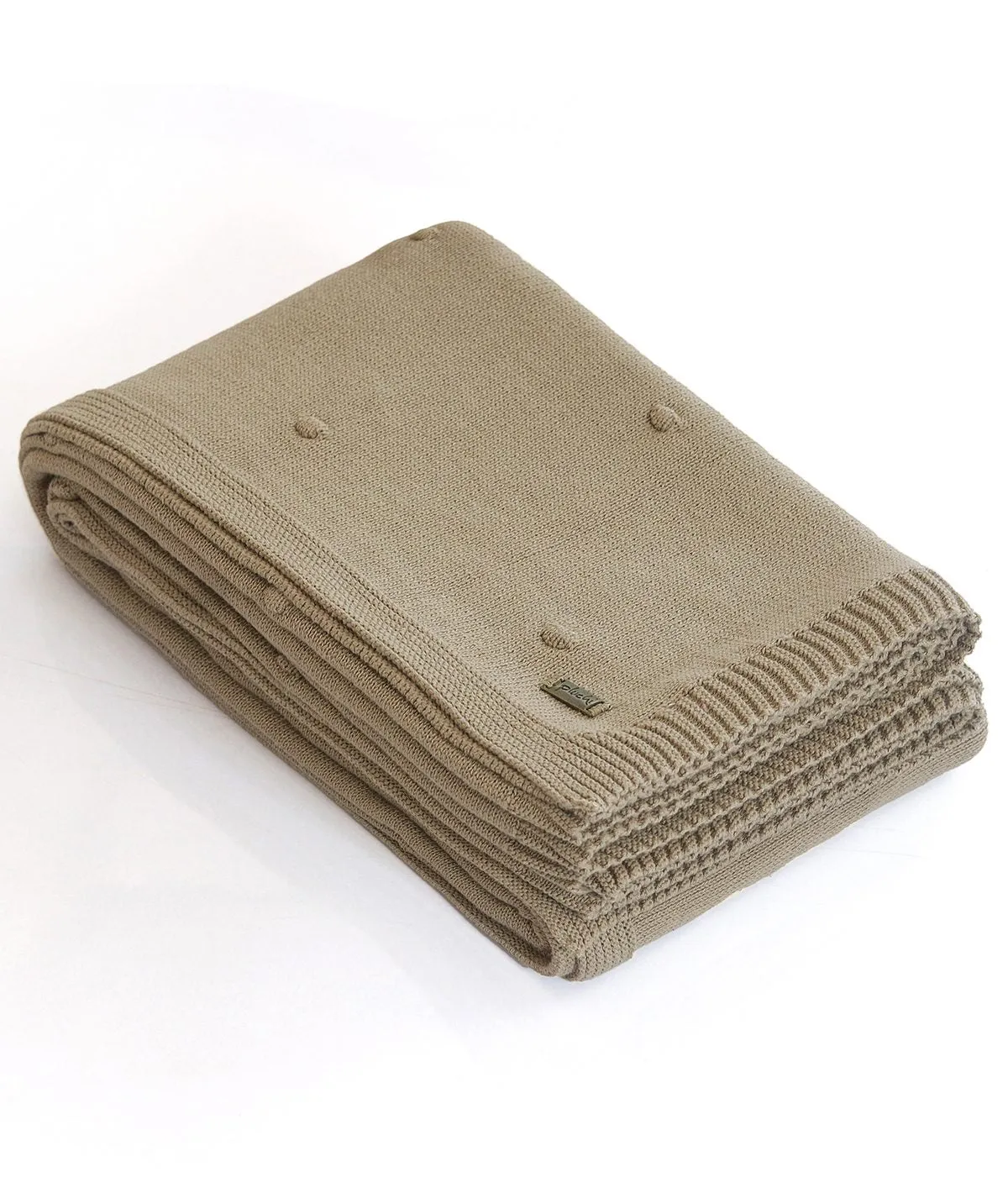 Bubble - Sandy Brown Pure Cotton Knitted All Season Ac Throw Blanket