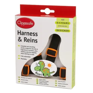 Clippasafe Designer Webbing Baby Harness - Dinosaur