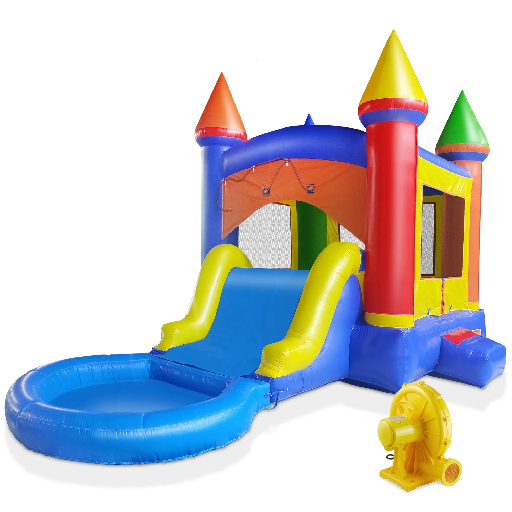 Commercial Inflatable Bounce House with Water Slide and Blower