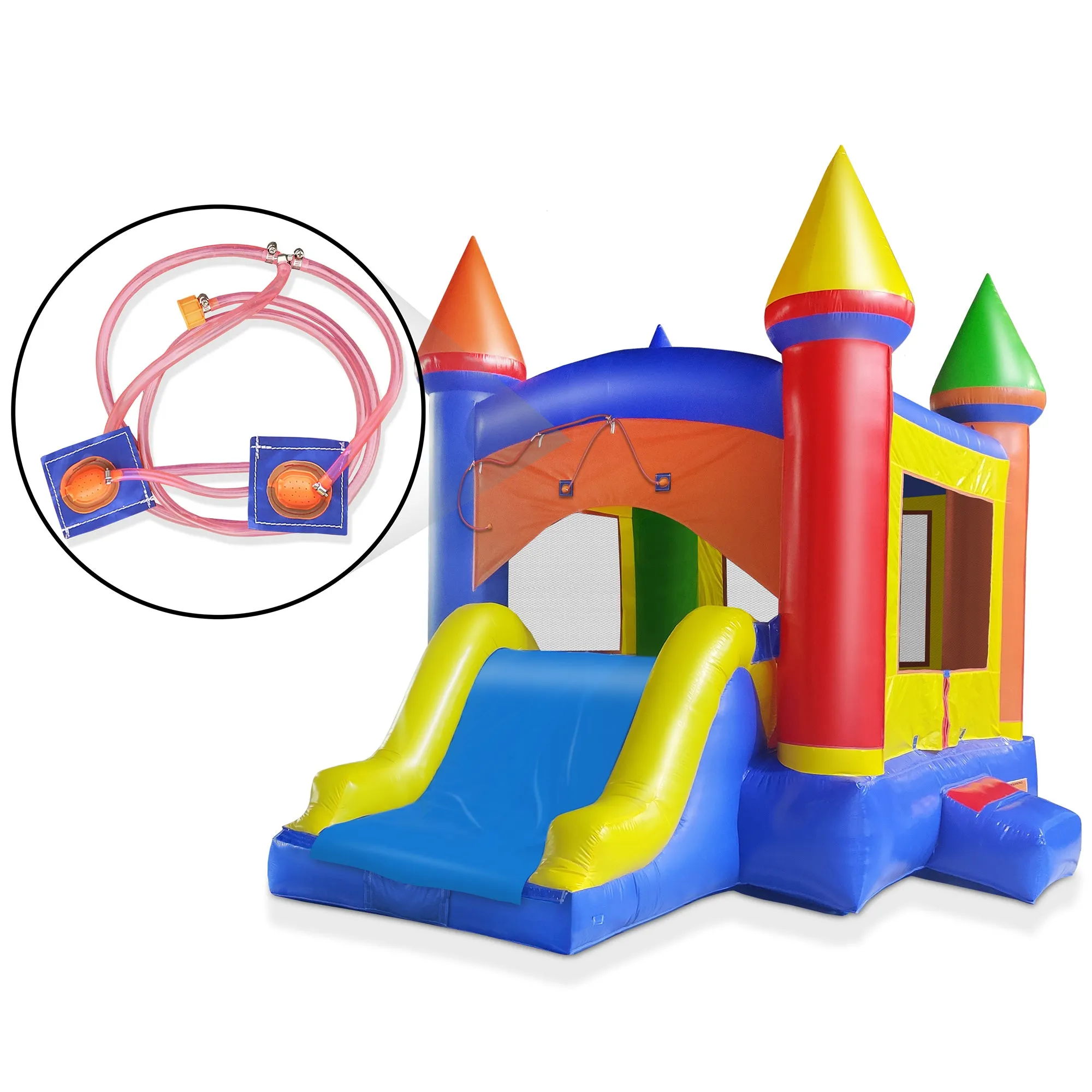 Commercial Inflatable Bounce House with Water Slide and Blower