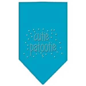 Cutie Patootie Rhinestone Bandana Turquoise Small