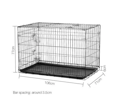 Dog Cage 42inch Pet Cage - Black