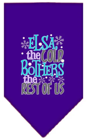 Elsa, The Cold Screen Print Bandana Purple Large