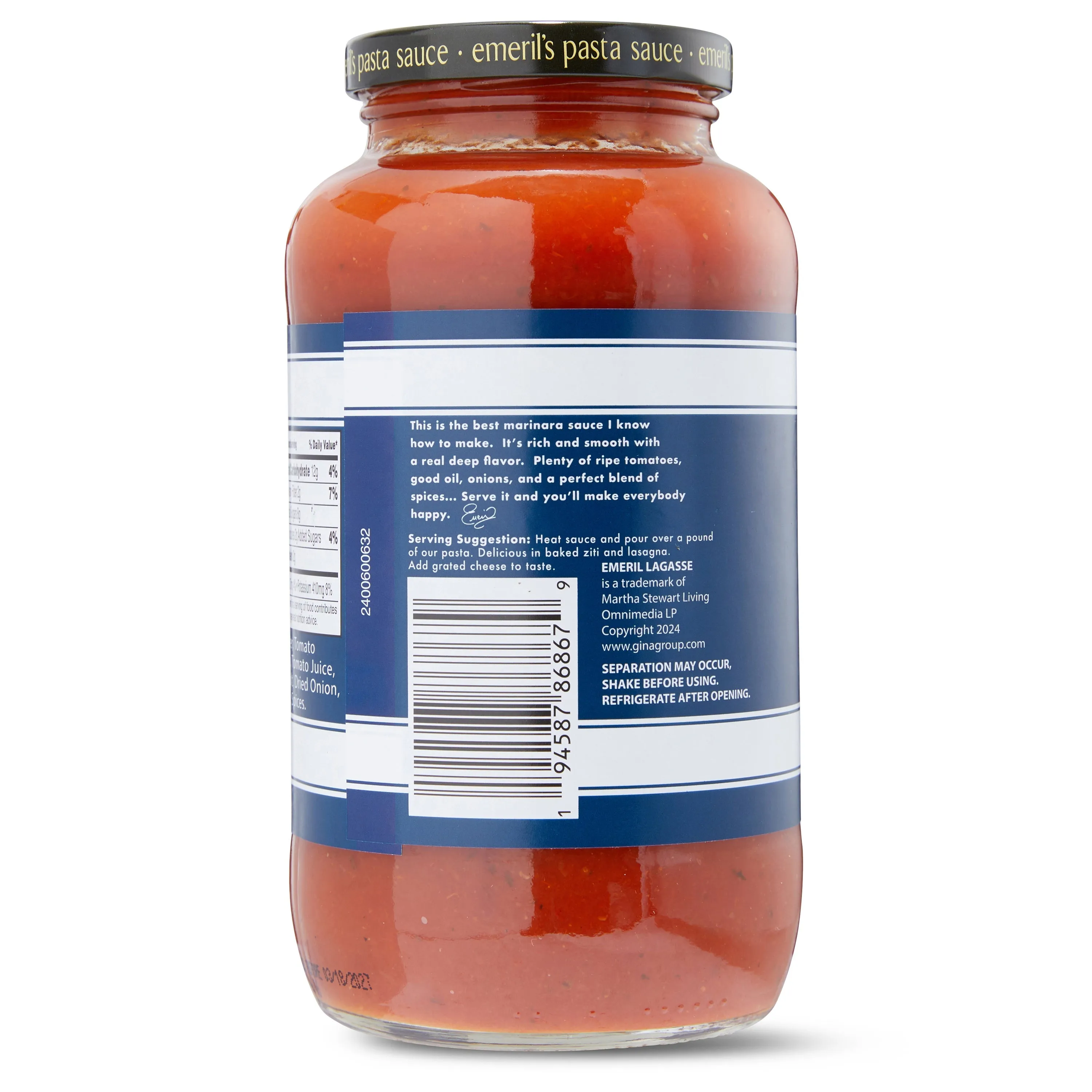 Emeril Lagasse Pasta Sauce Jar 25 Oz Gourmet Pasta Sauces: Arrabbiata, Marinara, Roasted Garlic, Tomato Basil, & Vodka Pasta Sauce Best for Homemade Pasta and Spaghetti Sauce