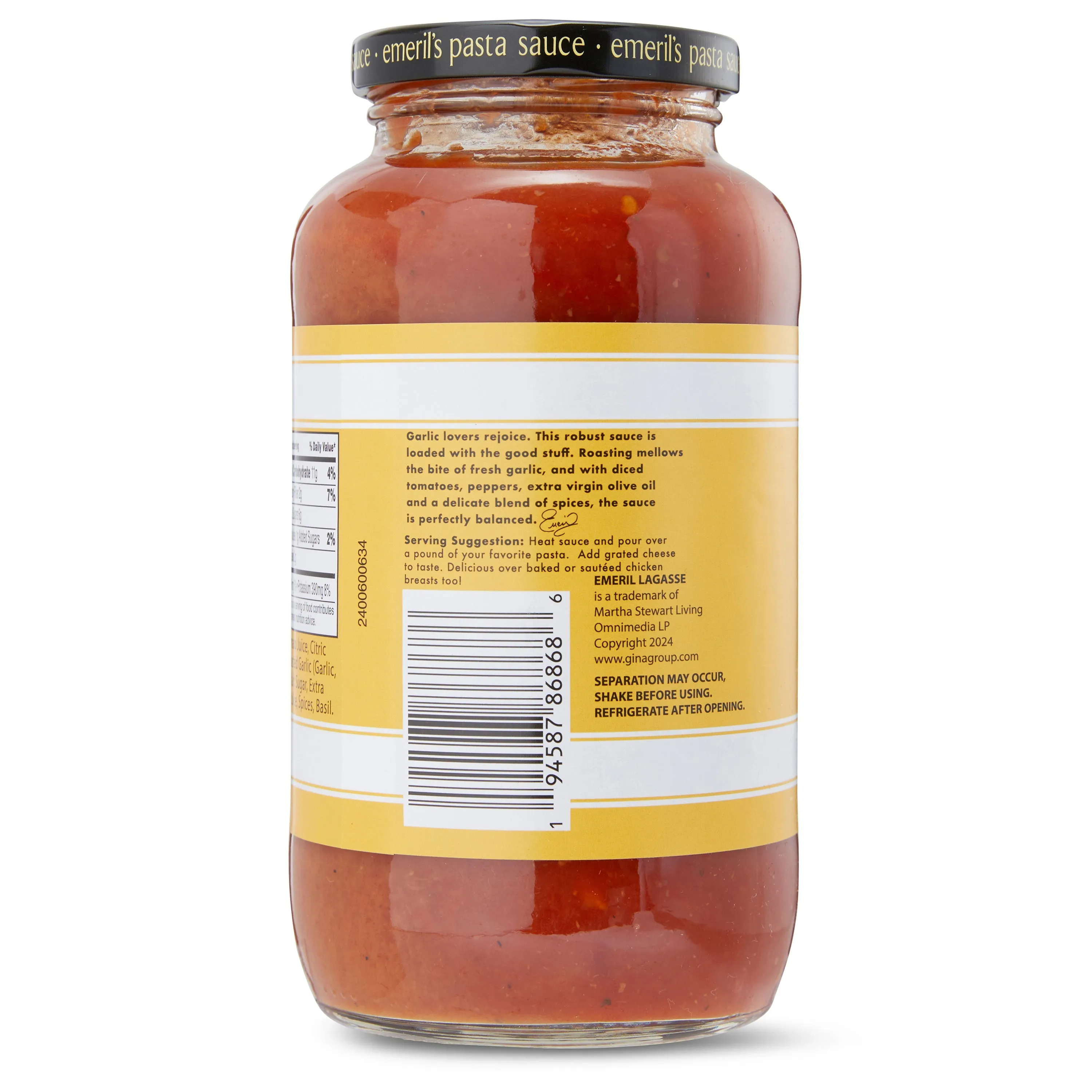 Emeril Lagasse Pasta Sauce Jar 25 Oz Gourmet Pasta Sauces: Arrabbiata, Marinara, Roasted Garlic, Tomato Basil, & Vodka Pasta Sauce Best for Homemade Pasta and Spaghetti Sauce