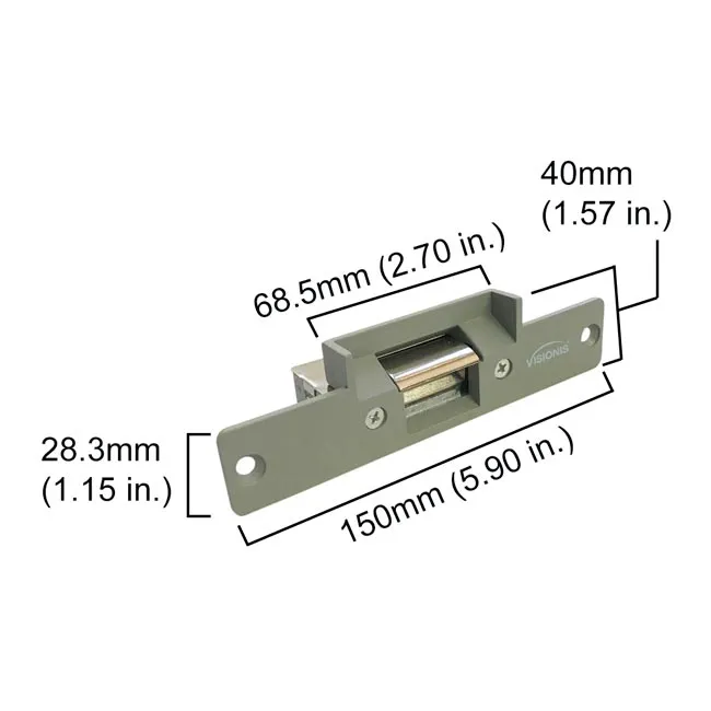 FPC-5390 770lbs Stainless Steel Electric Door Strike For Wood And Metal Doors 12V Fail Secure Normally Open With Power Supply