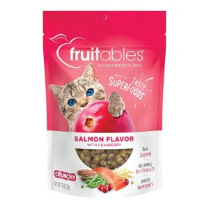 Fruitables Crunchy Cat Treats - Salmon Flavor with Cranberry