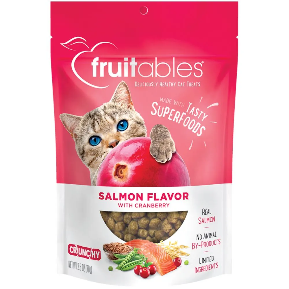 Fruitables Salmon with Cranberry Crunchy Cat Treats 2.5oz