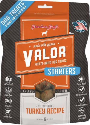 Grandma Lucy's Valor Starters Grain Free Turkey Recipe Freeze Dried Dog Treats