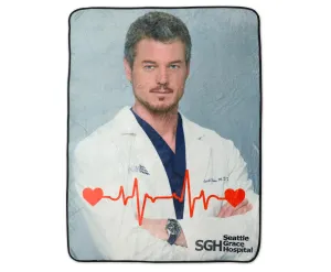 Grey's Anatomy McSteamy Fleece Throw Blanket | 45 x 60 Inches