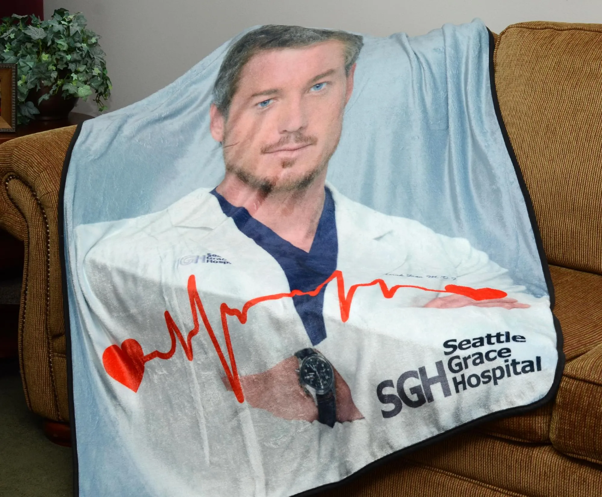 Grey's Anatomy McSteamy Fleece Throw Blanket | 45 x 60 Inches