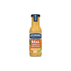 Hellmann's Real Honey & Mustard Dressing & Dip 250 ml | Sweet & Tangy Mustard Dip for Salads & Sandwiches