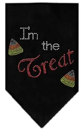 I'm the Treat Rhinestone Bandana Black Small