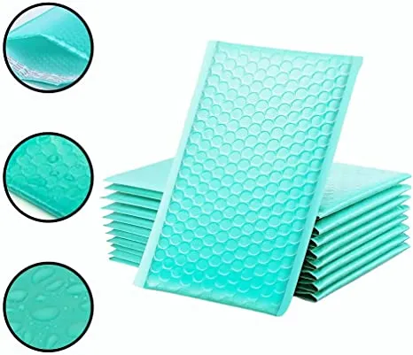 IMBAPRICE #7 100- PACK (14 1/4 X 20")POLY BUBBLE MAILERS PADDED ENVELOPES TEAL, 100 COUNT