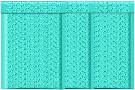 IMBAPRICE #7 100- PACK (14 1/4 X 20")POLY BUBBLE MAILERS PADDED ENVELOPES TEAL, 100 COUNT