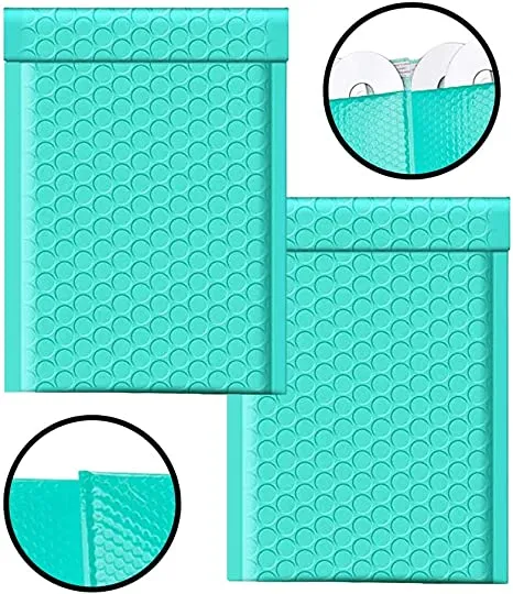 IMBAPRICE #7 100- PACK (14 1/4 X 20")POLY BUBBLE MAILERS PADDED ENVELOPES TEAL, 100 COUNT