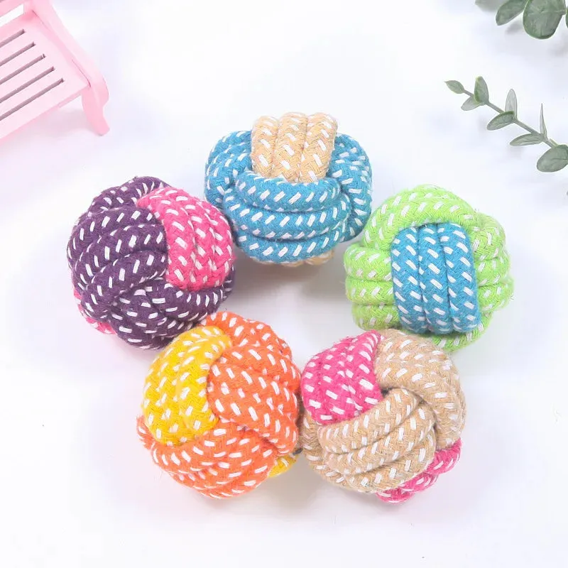 Interactive Cotton Rope Dog Toy with Dental Care Benefits