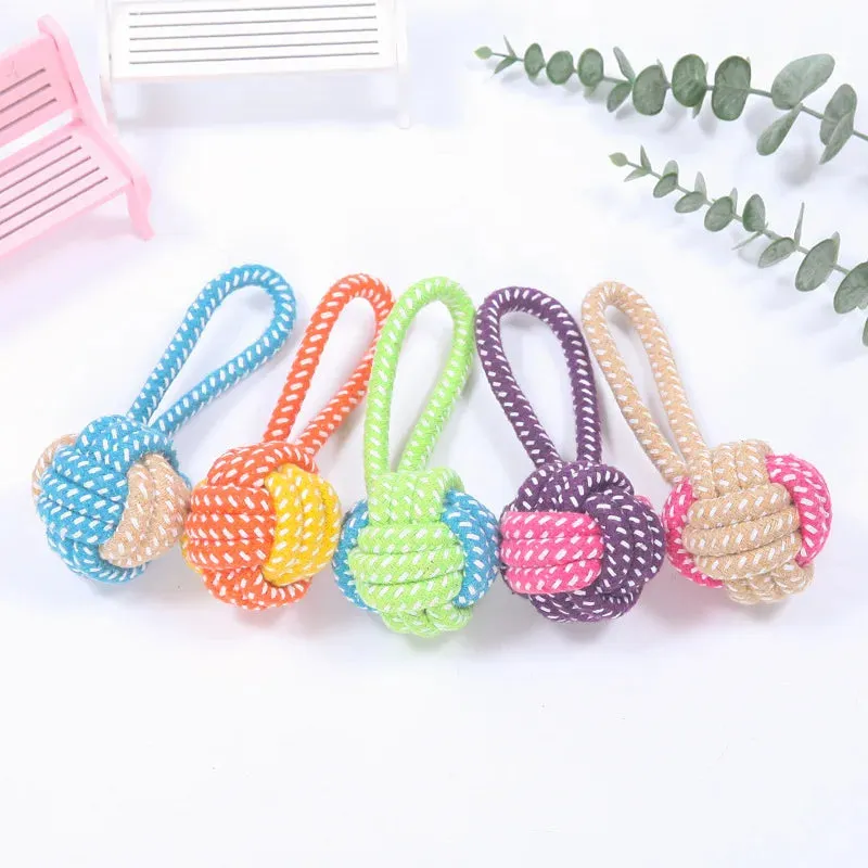 Interactive Cotton Rope Dog Toy with Dental Care Benefits