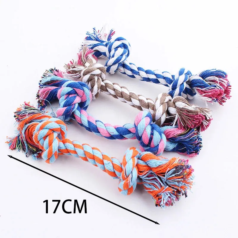 Interactive Cotton Rope Dog Toy with Dental Care Benefits