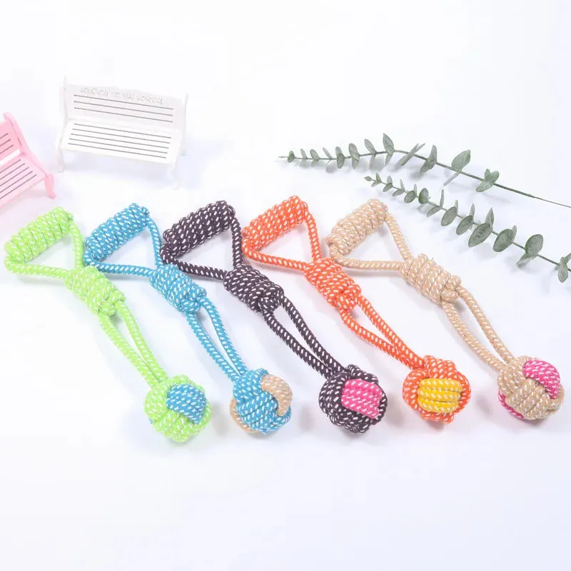 Interactive Cotton Rope Dog Toy with Dental Care Benefits