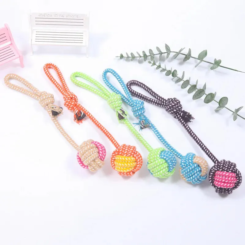 Interactive Cotton Rope Dog Toy with Dental Care Benefits