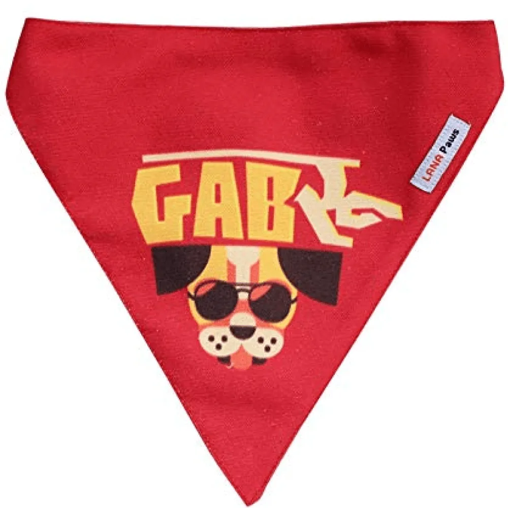 Lana Paws Gabru Adjustable Bandana/ Scarf for Dogs(Red)