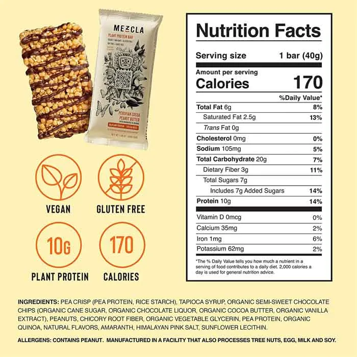 Mezcla - Plant Protein Bars, 1.73oz | Assorted Flavors