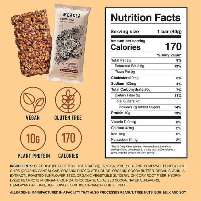 Mezcla - Plant Protein Bars, 1.73oz | Assorted Flavors