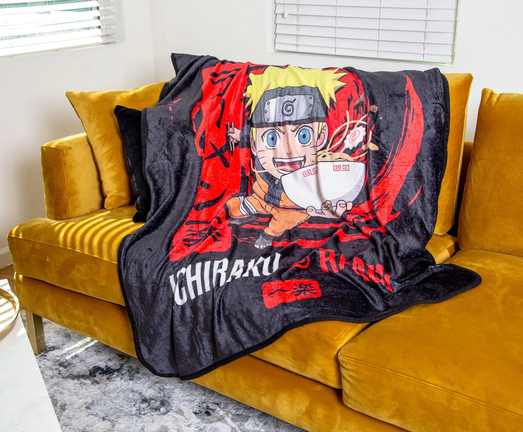 Naruto Shippuden Ichiraku Ramen Fleece Throw Blanket | 45 x 60 Inches