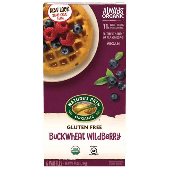 Natures Path - Organic Waffle Gluten Free, 7.4oz | Multiple Flavors | Pack of 12