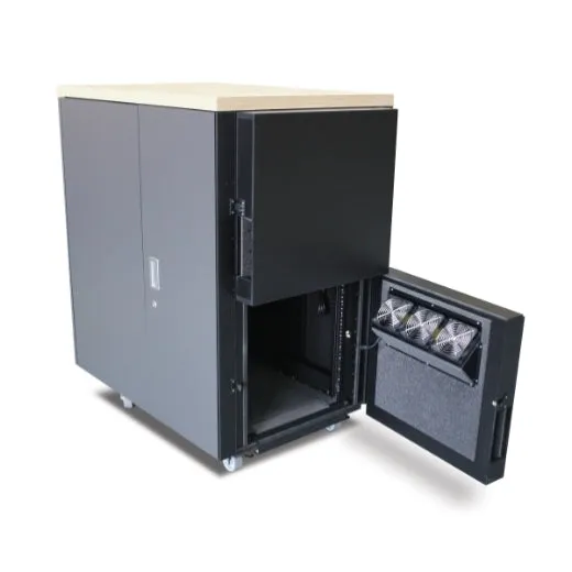 NetShelter CX 24U Secure Soundproofed Server Room in a Box Enclosure International AR4024IA