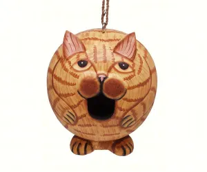 Orange Tabby Cat Gord-O Bird House