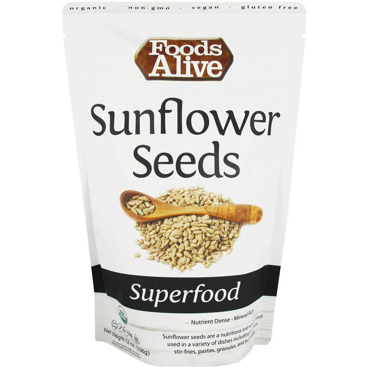 Organic Sunflower Seeds 12 oz by Foods Alive