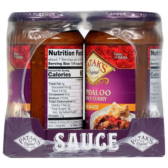 Pataks Sauce Vindaloo Spicy 15 Oz - Pack Of 6