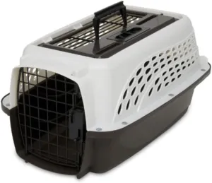 Petmate TwoDoor Small Dog Kennel & Cat Kennel Top or Front Loading Pet Carrier Great for Small Animals Made with Recycled Materials 19 inches in L For Pets up to 10 Pounds