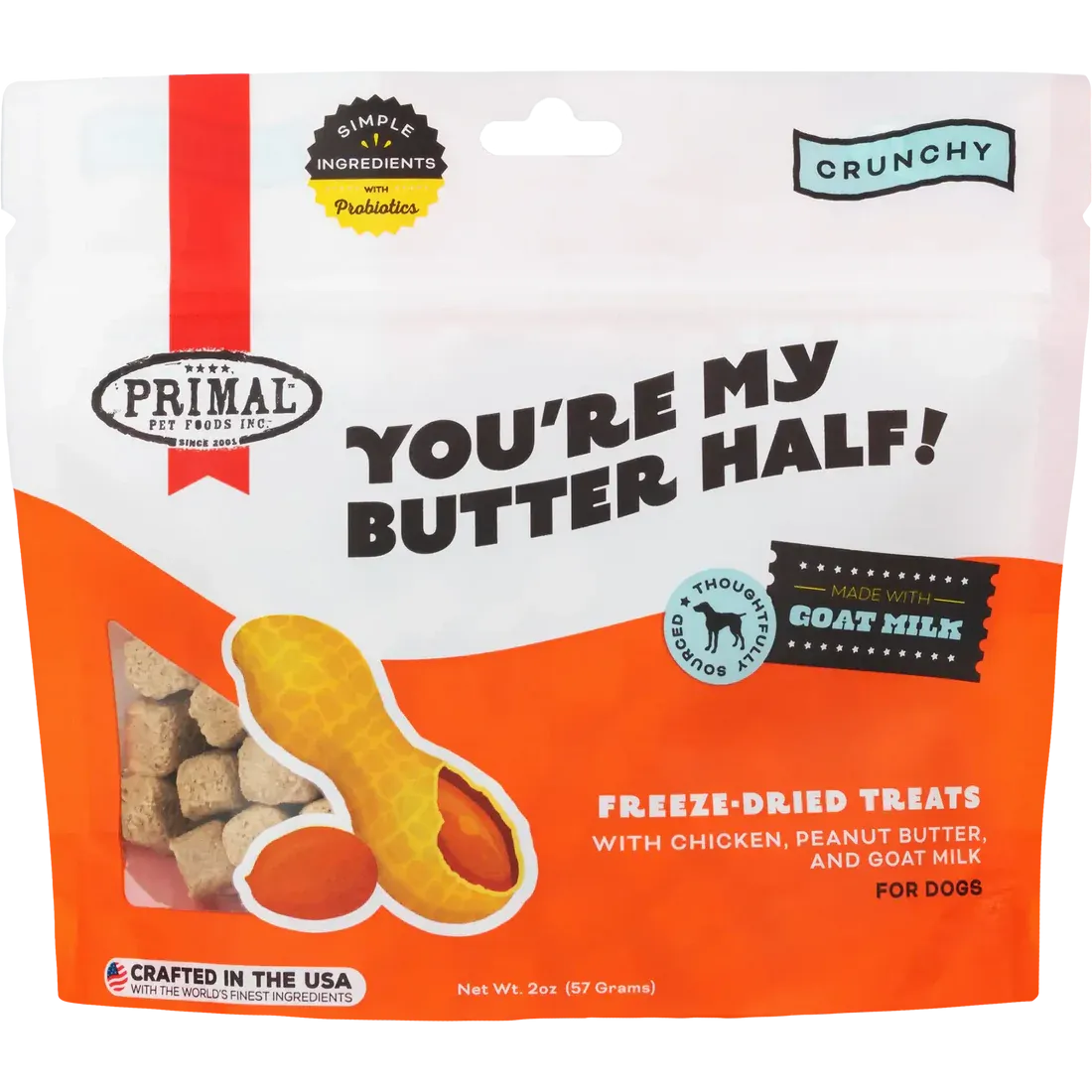 Primal Freeze-Dried Raw Dog Treats You're My Butter Half