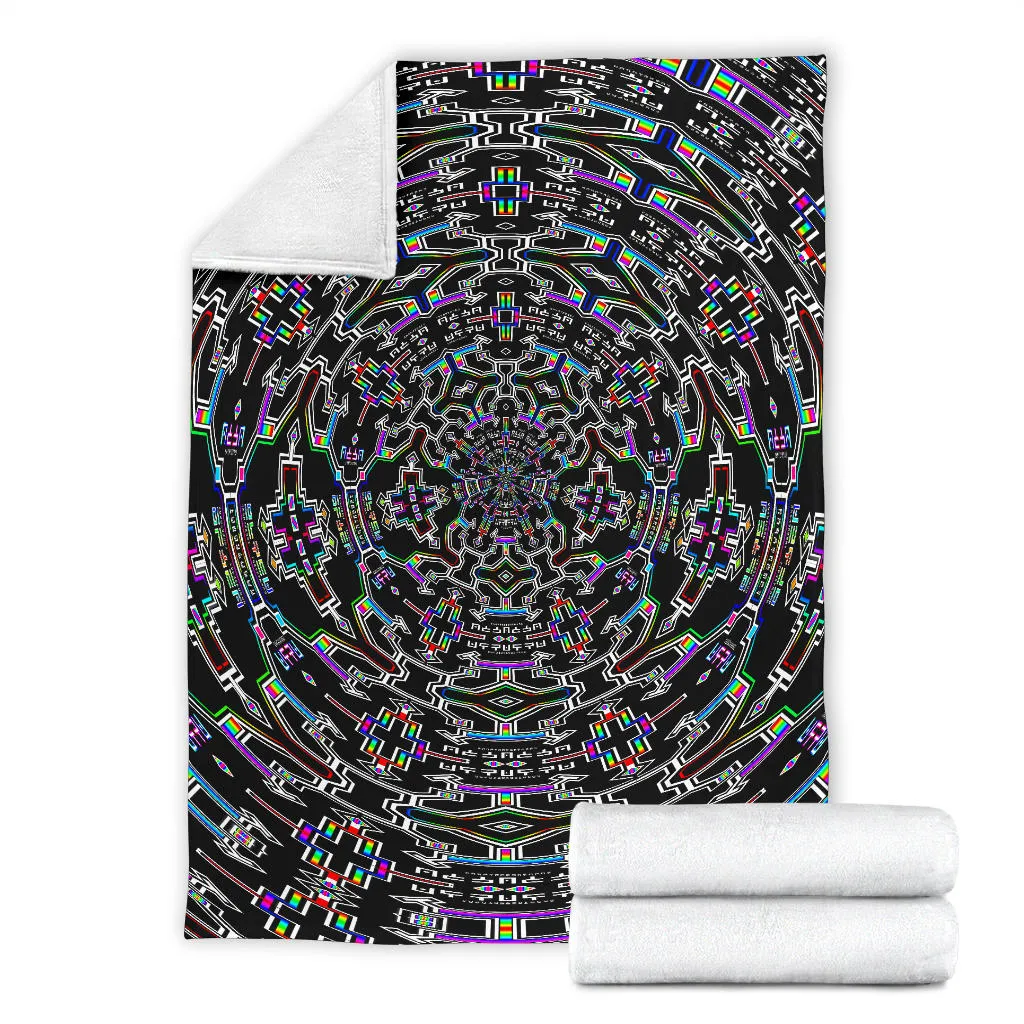 Prismatic Flow Micro Fleece Blanket