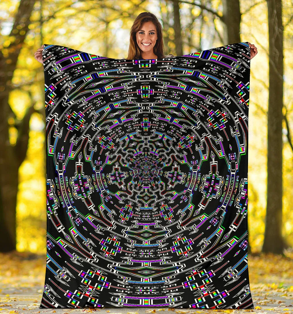 Prismatic Flow Micro Fleece Blanket