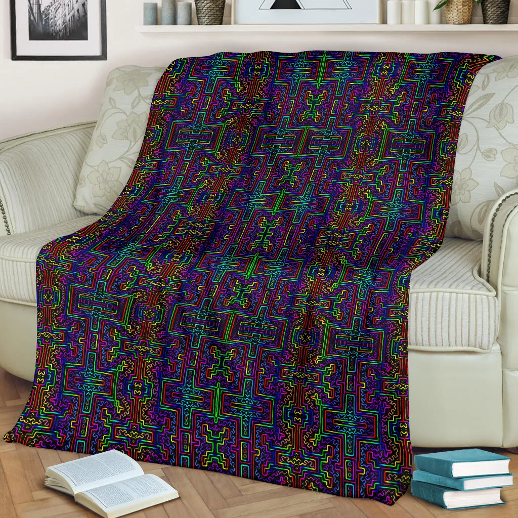 Prismatic Overlay Micro Fleece Blanket