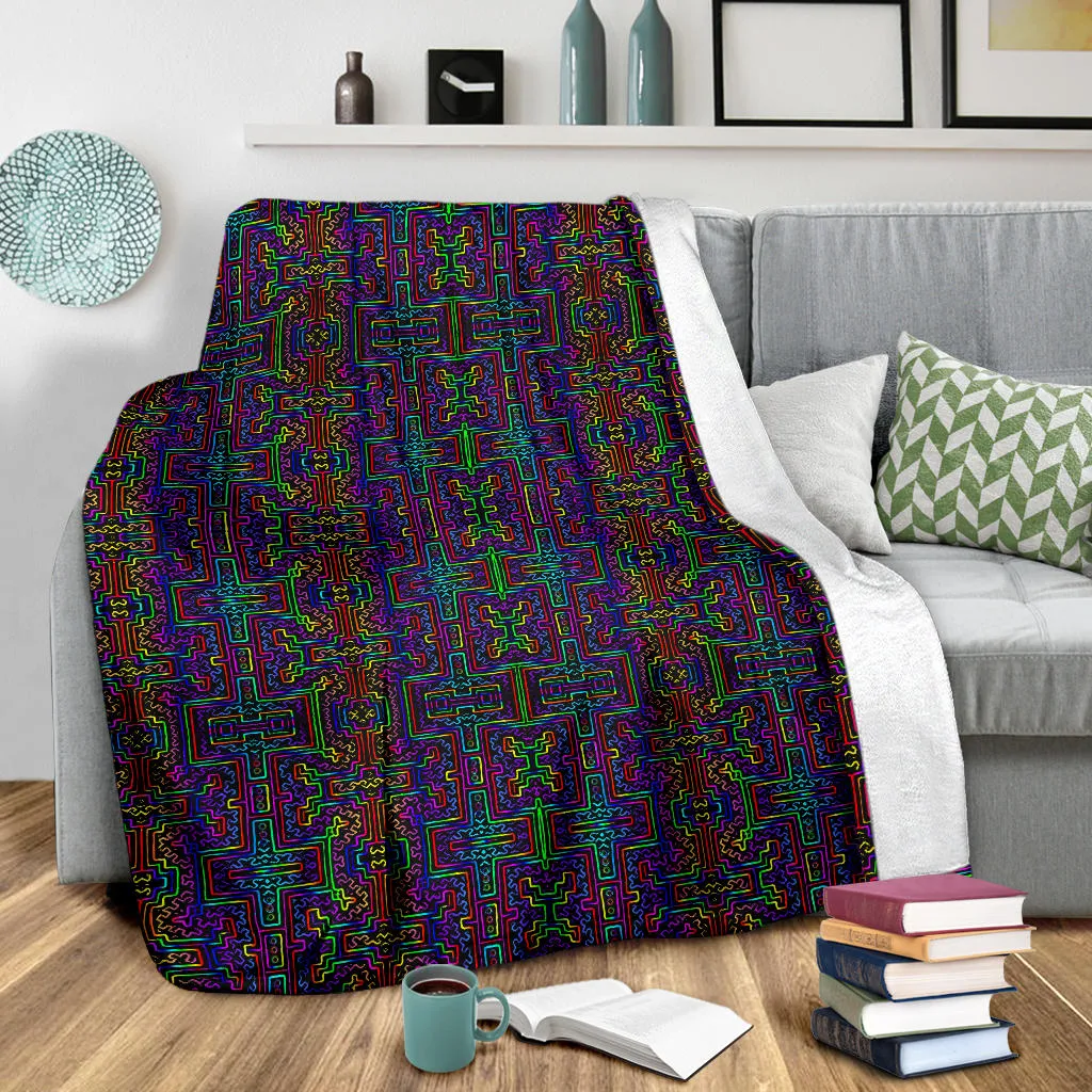 Prismatic Overlay Micro Fleece Blanket