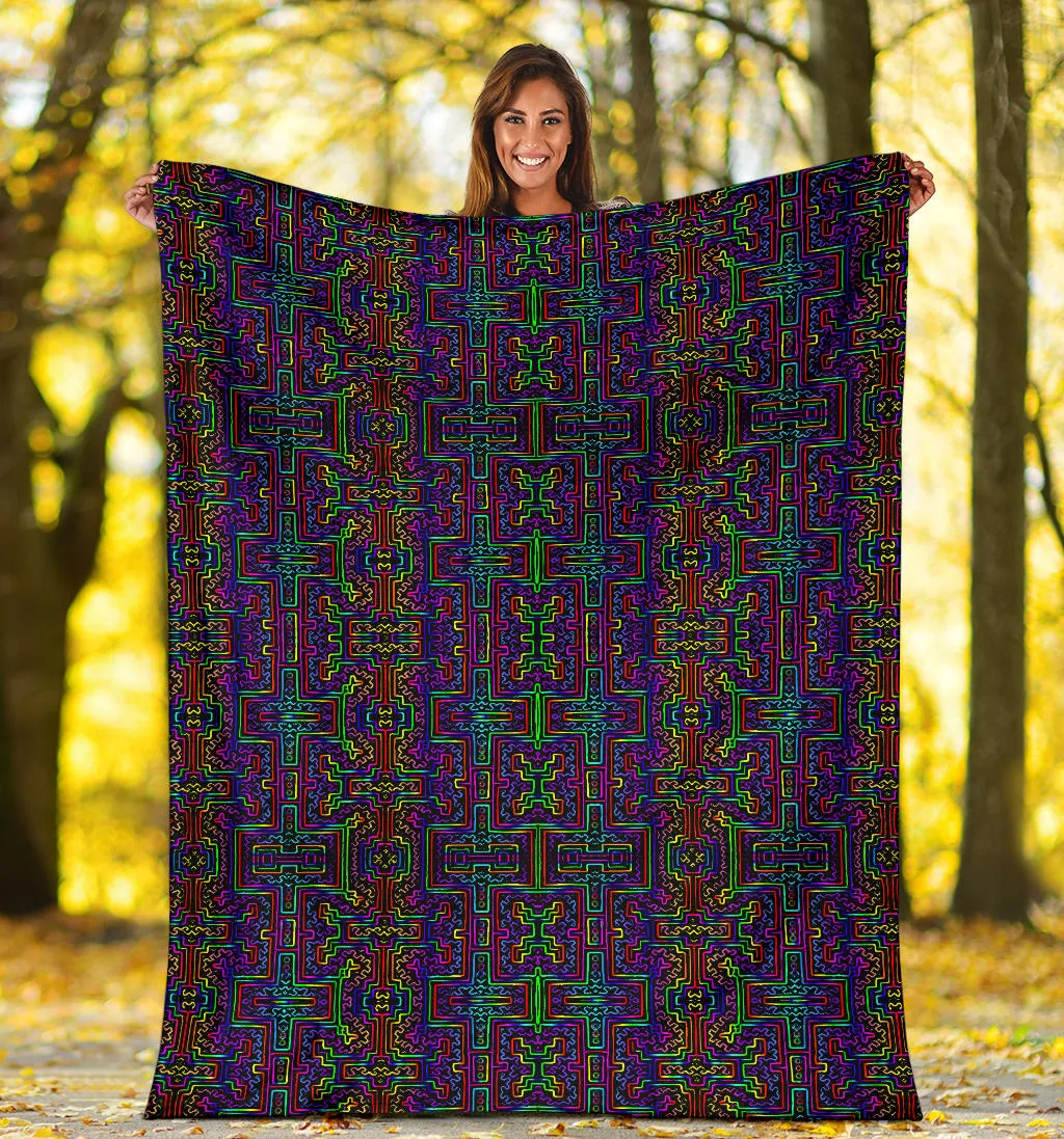 Prismatic Overlay Micro Fleece Blanket